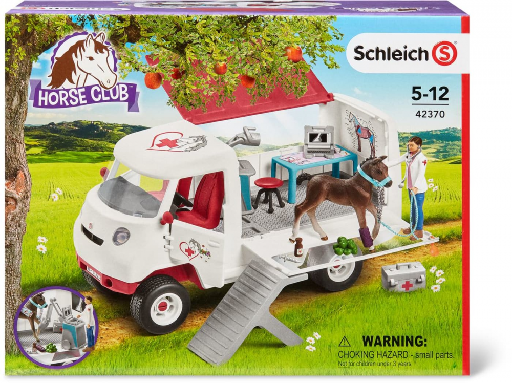 Schleich – Mobil állatorvos hannoveri csikóval