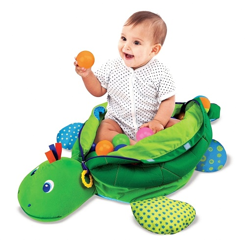 Melissa & Doug – Bébi és tipegő játékok – Teknős tutaj labdákkal