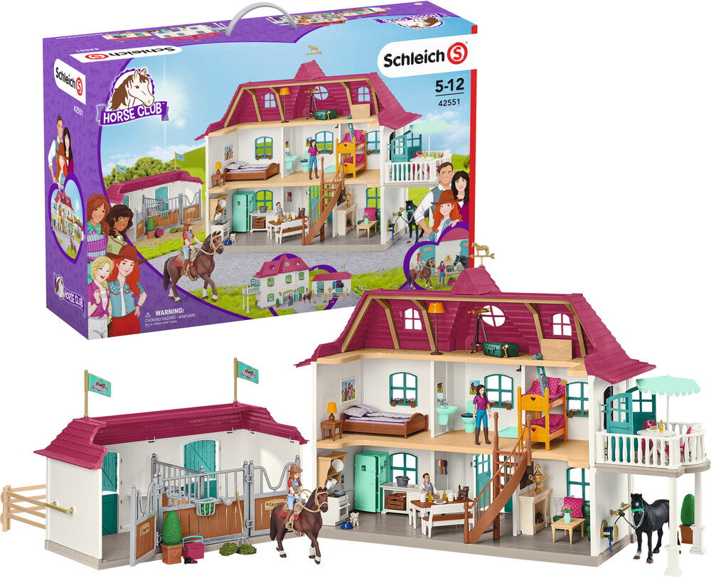 Schleich – Horse Club Lakeside Vidéki ház és istálló
