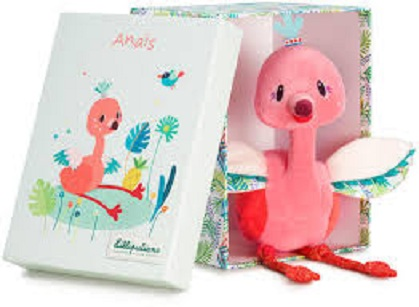 Lilliputiens Anaïs flamingó puha plüssfigura díszdobozban