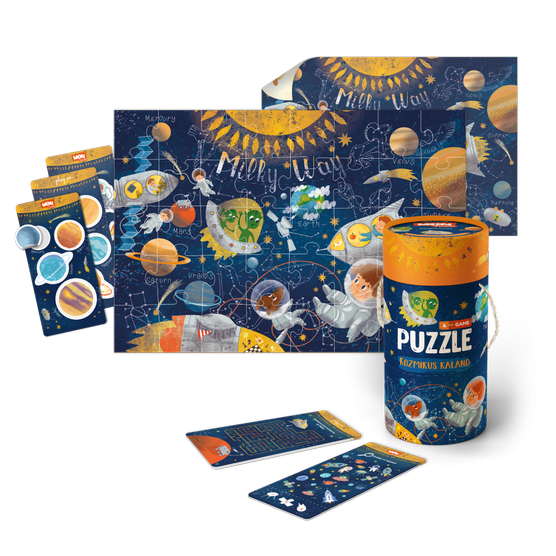 DODO Űrutazás, 40 darabos puzzle és társasjáték