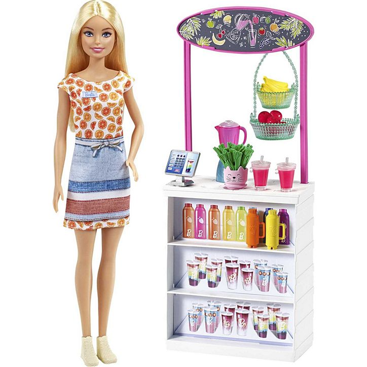 Barbie Smoothie Bar játékkészlet szőke Barbie babával