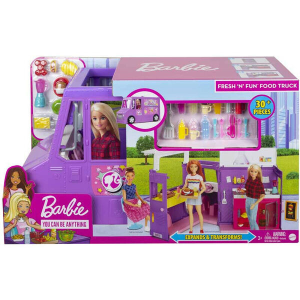 Barbie Street Food büfékocsi játékszett babával