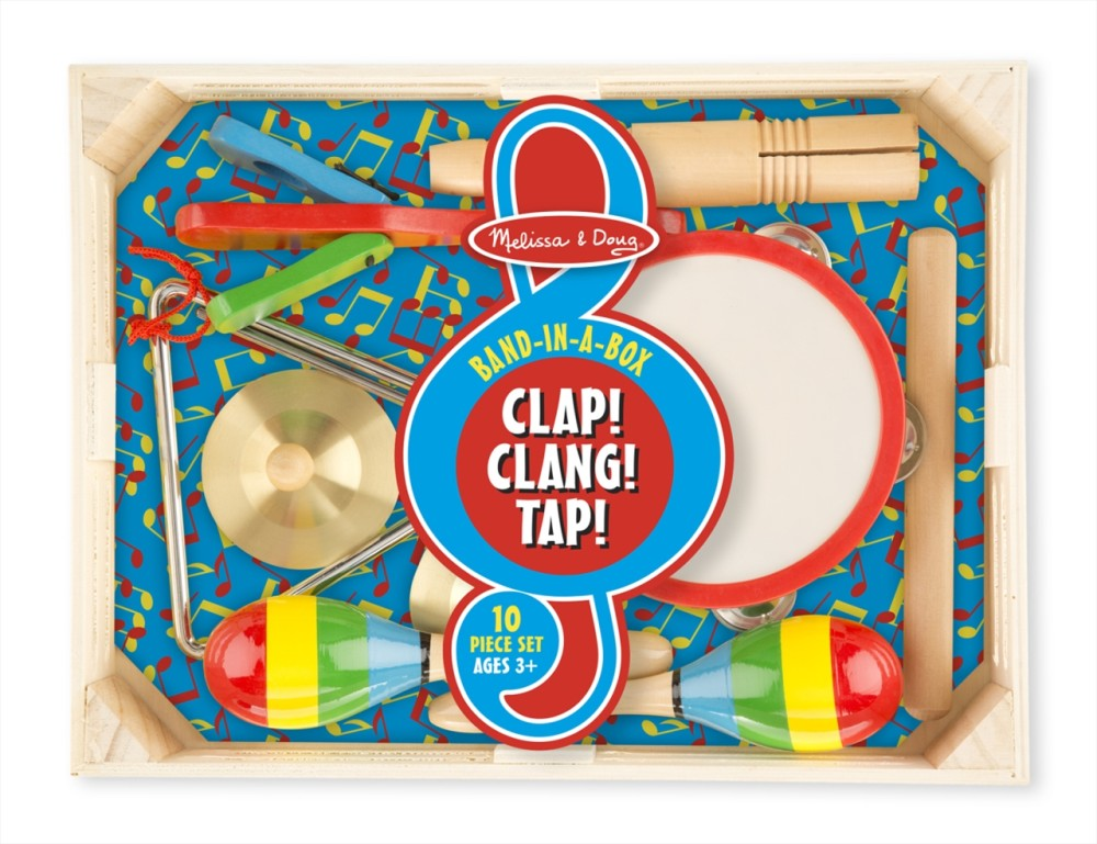 Melissa & Doug – Zenekar a dobozban Clap! Clang! Tap!