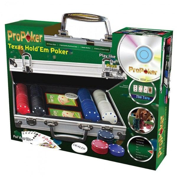 ProPoker Texas Hold’em póker szett 200 db-os, oktató DVD-vel