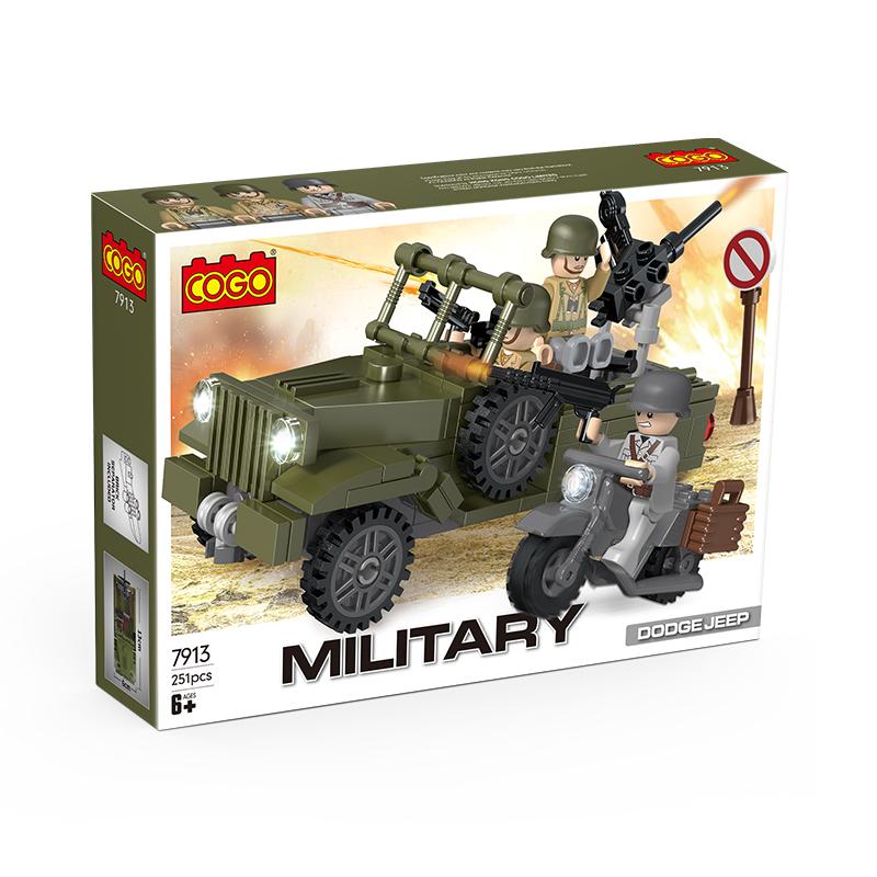 COGO – Amerikai katonai jeep és motor építőjáték (251 darab)