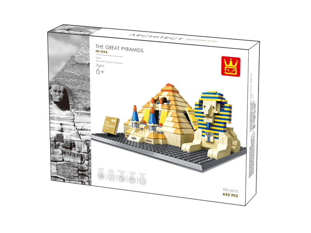 WANGE 4210 – Gízai Nagy Piramisok – Egyiptom építőjáték (622 darab)