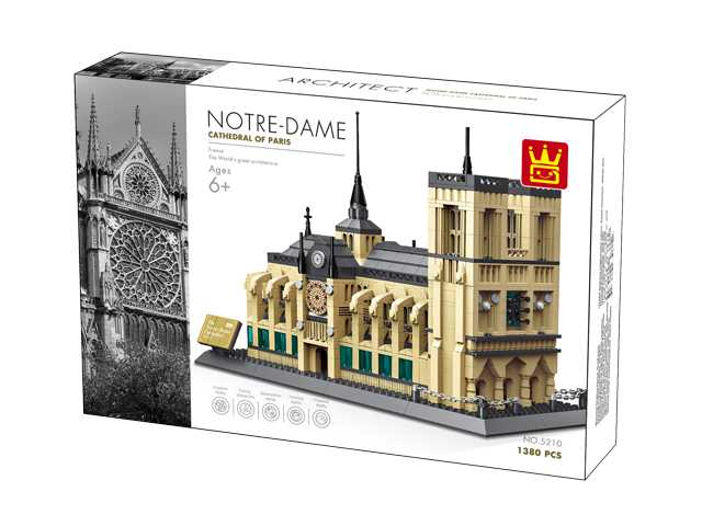 WANGE 5210 – Notre Dame katedrális – Párizs építőjáték (1380 darab)